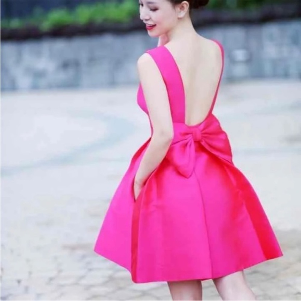 Kate Spade fancy meeting you open back bow dress View 2